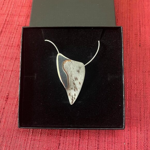 Jessie Senecal Handmade Sterling Silver "Gress Seeds" Necklace - Picture 2 of 4